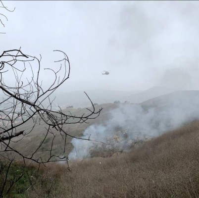 Las primeras imágenes del momento cuando se estrella el helicóptero de Kobe Bryant
