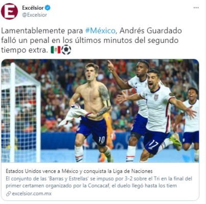 'El VAR y el árbitro mataron a México': Lo que dice la prensa sobre la derrota del Tri contra USA en la Liga de Naciones