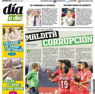 Principales portadas de México, Panamá y el mundo tras el México-Panamá