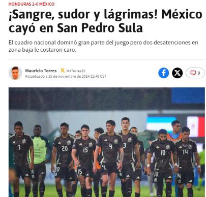 Prensa de México tras derrota y agresión a Javier Aguirre: “Perdimos, pero a Honduras hay que descalificarla”