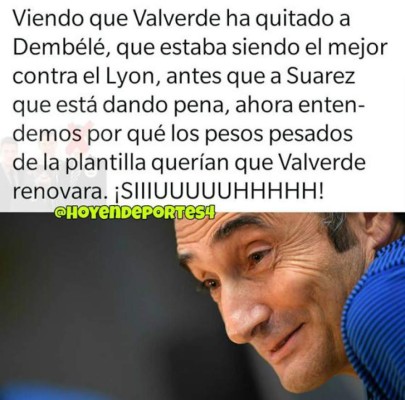 Los otros memes que 'liquidan' a Luis Suárez y el Barcelona por no ganarle al Lyon en Champions