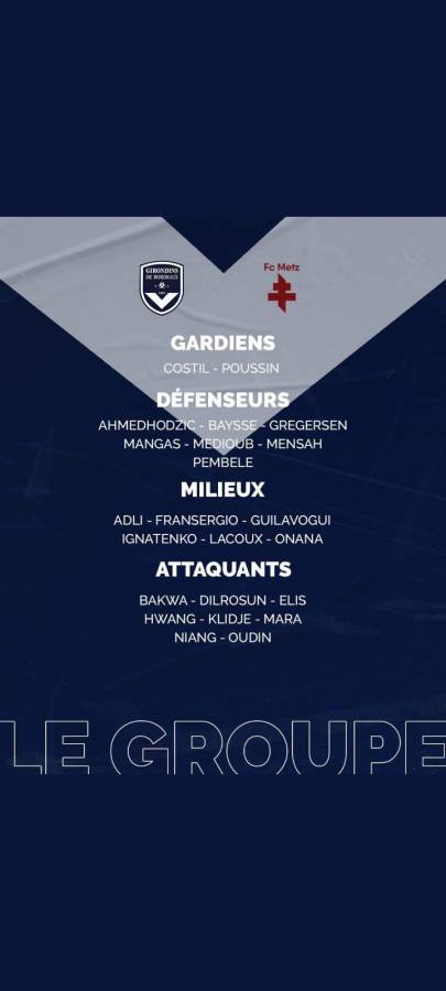 Alberth Elis aparece en la convocatoria del Girondins para el juego ante el Metz.