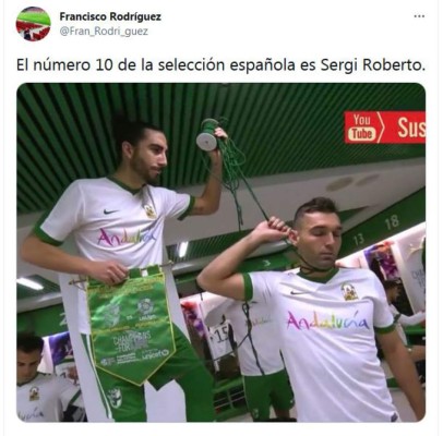 La Selección de España ya dio las dorsales de los jugadores y los memes no perdonaron a Sergi Roberto