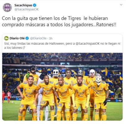 La japonesa y las burlas contra Tigres por no comprar máscaras a todos los jugadores: ''Ratones''