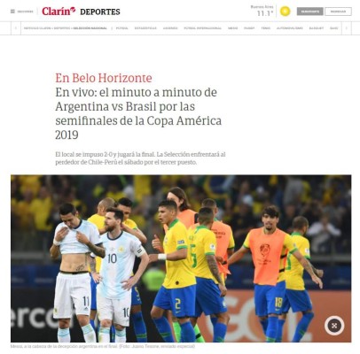 Así reaccionan los medios luego de la eliminación de Argentina ante Brasil