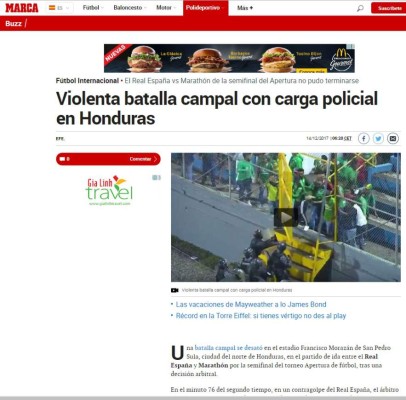 Así reaccionan los medios internacionales por desorden en el Morazán