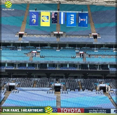 Así es el espectacular ambiente en el ANZ Stadium de Sídney para el Australia-Honduras