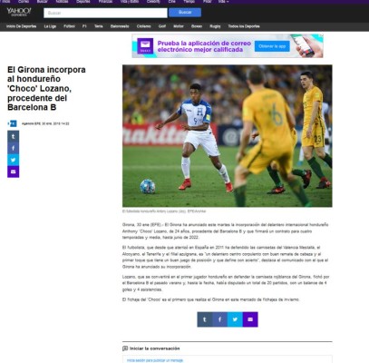 La reacción de los medios tras el fichaje del Choco Lozano por Girona