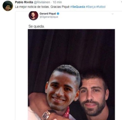 Los terribles memes del 'se queda' de Gerard Piqué a Neymar