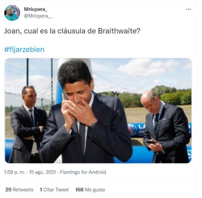 PSG quiere a Braithwaite: estallan las redes con divertidos memes tras el triunfo del Barcelona en LaLiga