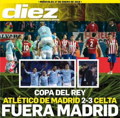 Portadas digitales de DIEZ de este miércoles 27 de enero del 2016