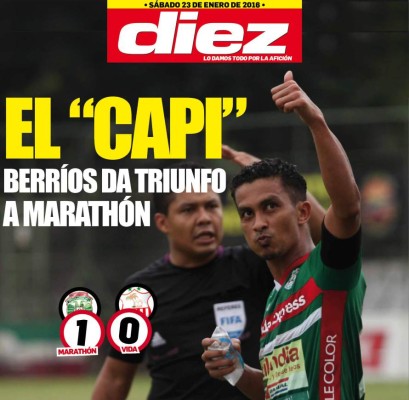 Portadas digitales de diario DIEZ del sábado 23 de enero de 2016
