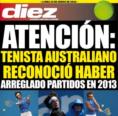 Portadas digitales de DIEZ de este lunes 25 de enero
