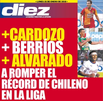 Portadas digitales de DIEZ de este lunes 25 de enero