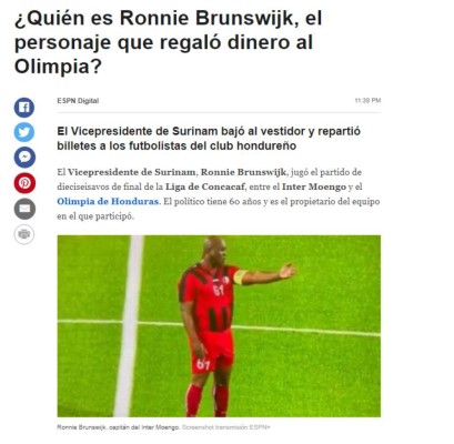 'Un equipo grande no puede dar esta imagen, genera vergüenza y pena': prensa deportiva explota luego de que vicepresidente de Surinam regalara dinero al Olimpia&nbsp;&nbsp;