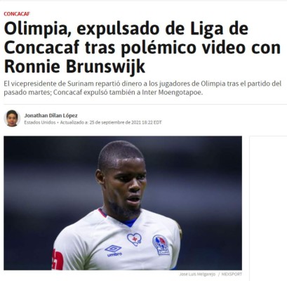 Periodistas y prensa internacional sobre el escándalo de Olimpia en la Concacaf: ''Salió cara la bromita de los 100 dólares''