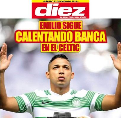Portadas digitales de diario DIEZ del sábado 23 de enero de 2016