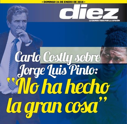 Portadas digitales de DIEZ de este domingo 24 de enero del 2016