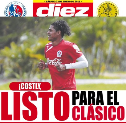 Portadas digitales de diario DIEZ del sábado 23 de enero de 2016