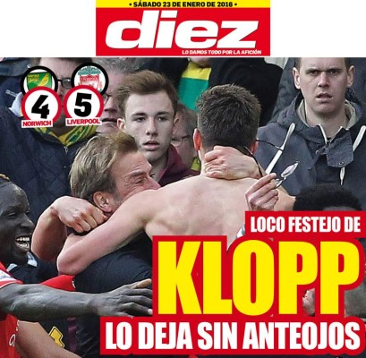 Portadas digitales de diario DIEZ del sábado 23 de enero de 2016