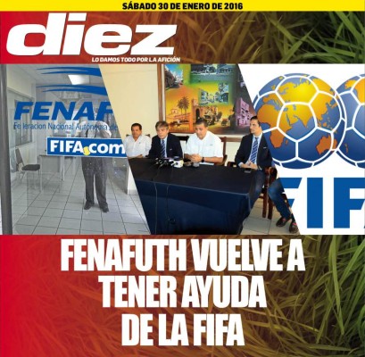 Las portadas digitales de DIEZ de este sábado 30 de enero de 2016