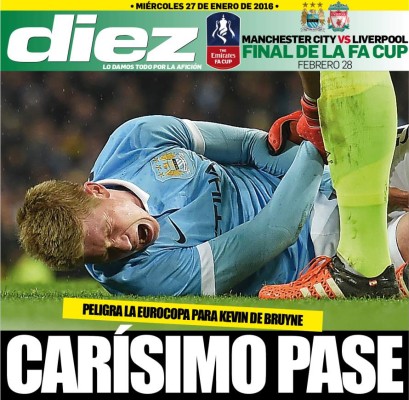 Portadas digitales de DIEZ de este miércoles 27 de enero del 2016