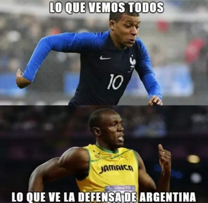 Mbappé aterroriza a Messi en los memes del Mundial de Rusia 2018&nbsp;&nbsp;