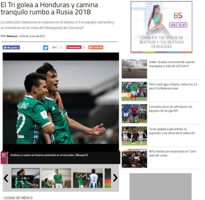 Así amaneció prensa mexicana luego de triunfo ante Honduras en el Azteca