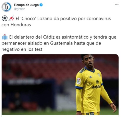 Así reacciona la prensa española tras confirmarse el contagio del Choco Lozano por Covid-19