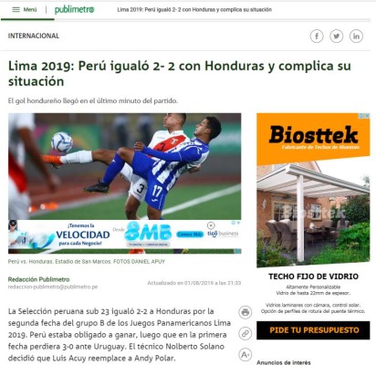 Lo que dice la prensa peruana tras el empate doloroso ante Honduras: 'Un desastre'