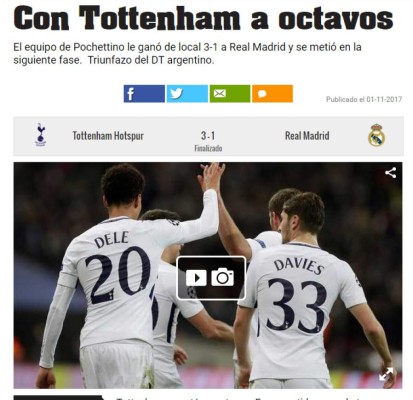 ¡CRISIS! Así reacciona la prensa mundial tras la dura derrota del Real Madrid ante el Tottenham