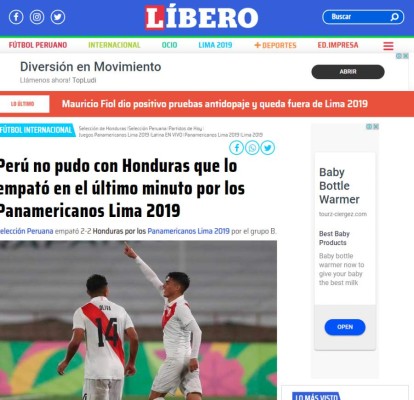 Lo que dice la prensa peruana tras el empate doloroso ante Honduras: 'Un desastre'