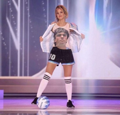 Miss Universo: La hermosa representante de Argentina rindió homenaje a Maradona con su traje