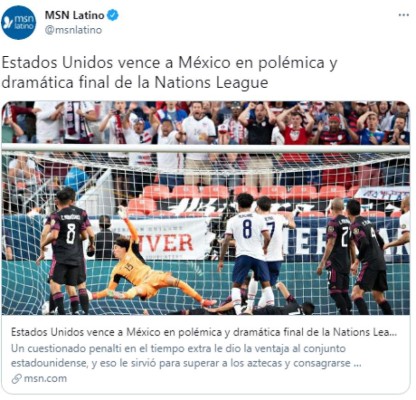 'El VAR y el árbitro mataron a México': Lo que dice la prensa sobre la derrota del Tri contra USA en la Liga de Naciones