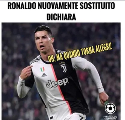 Las redes sociales se inundan de memes por la polémica de Cristiano Ronaldo y Sarri en la Juventus