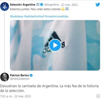 'Parece chaleco de perros': Tildan de horrible la polémica nueva camisa de Messi y Argentina para 2021&nbsp;&nbsp;