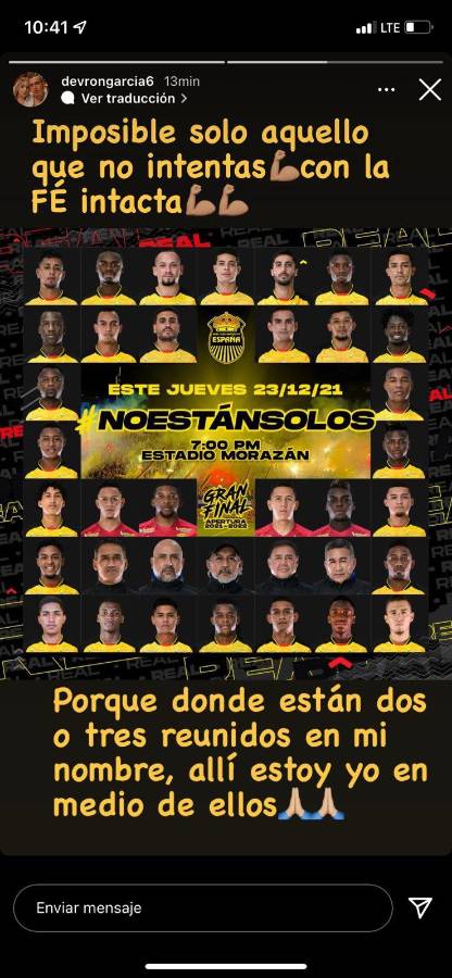 Creen en la remontada y sus novias los motivan: Los mensajes de los jugadores antes de la Gran Final Real España vs Olimpia