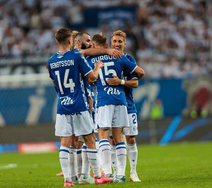 Lech Poznán, sin Luis Palma, se da su festín de goles en la ruta previa de Champions League contra un modesto club islandés