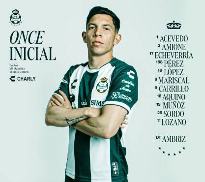 Choco Lozano y Santos Laguna no pudieron en casa ante el Mazatlán y siguen relegados en la Liga MX