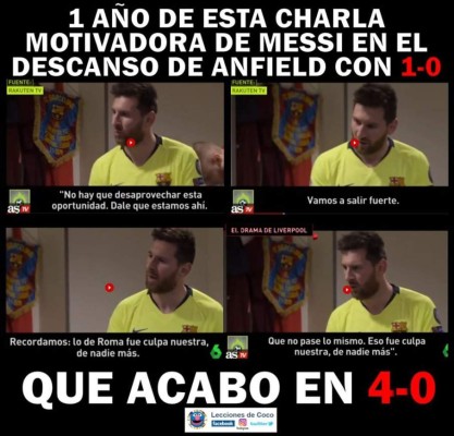 Barcelona, víctima de los memes tras cumplirse un año de la remontada del Liverpool en Anfield