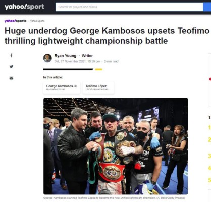 'La mayor decepción y sin clase': Así cataloga la prensa a Teófimo López tras perder ante Kambosos