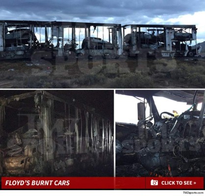 FOTOS: Así fue el incendio que consumió los autos de lujo de Mayweather