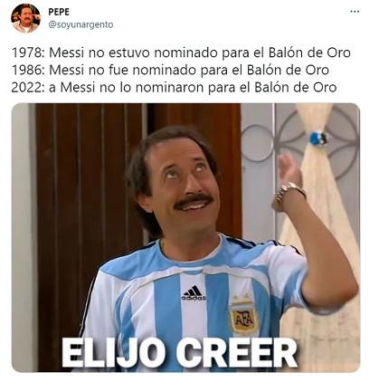 Para reír: Los jocosos memes que dejó la no nominación de Messi al Balón de Oro 2022; No perdonan a los franceses
