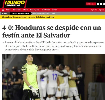 ¡Paliza! La prensa internacional y sus titulares tras la goleada de Honduras a El Salvador&nbsp;&nbsp;