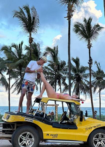 Las lujosas vacaciones del jugador del Olimpia Yan Maciel junto a la hermosa Patricia Cavalheiro en Brasil