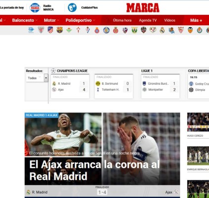 La prensa se hace sentir sobre fracaso del Real Madrid: 'Papelón', 'Luto' y 'Fracaso'
