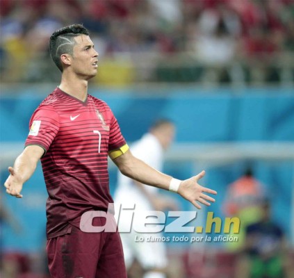 Cristiano Ronaldo sólo pudo mostrar su nuevo look ante Estados Unidos