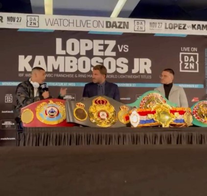 ¡Instinto asesino! Así calientan Teófimo López y Kambosos la pelea por la corona: pesaje, conferencia y entreno