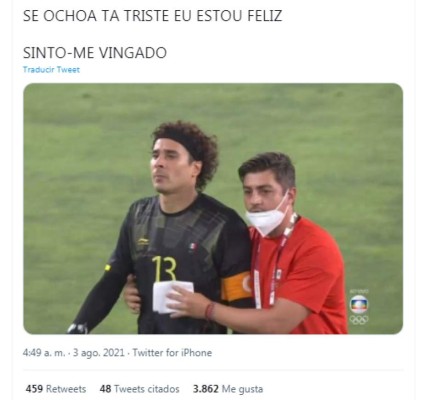 Brasileños se burlan de 'Memo' Ochoa tras eliminarlo de los Juegos Olímpicos: ''Si está triste, yo estoy feliz''
