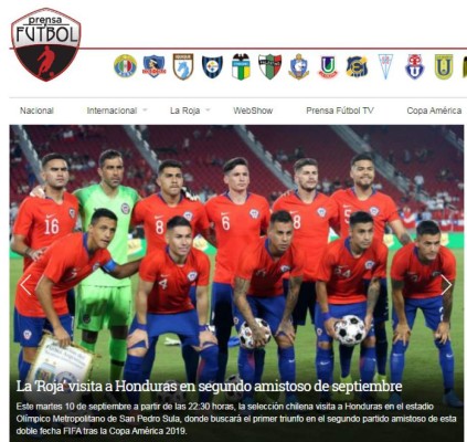 Lo que dice la prensa de Chile sobre el partido de hoy ante Honduras en estadio Olímpico